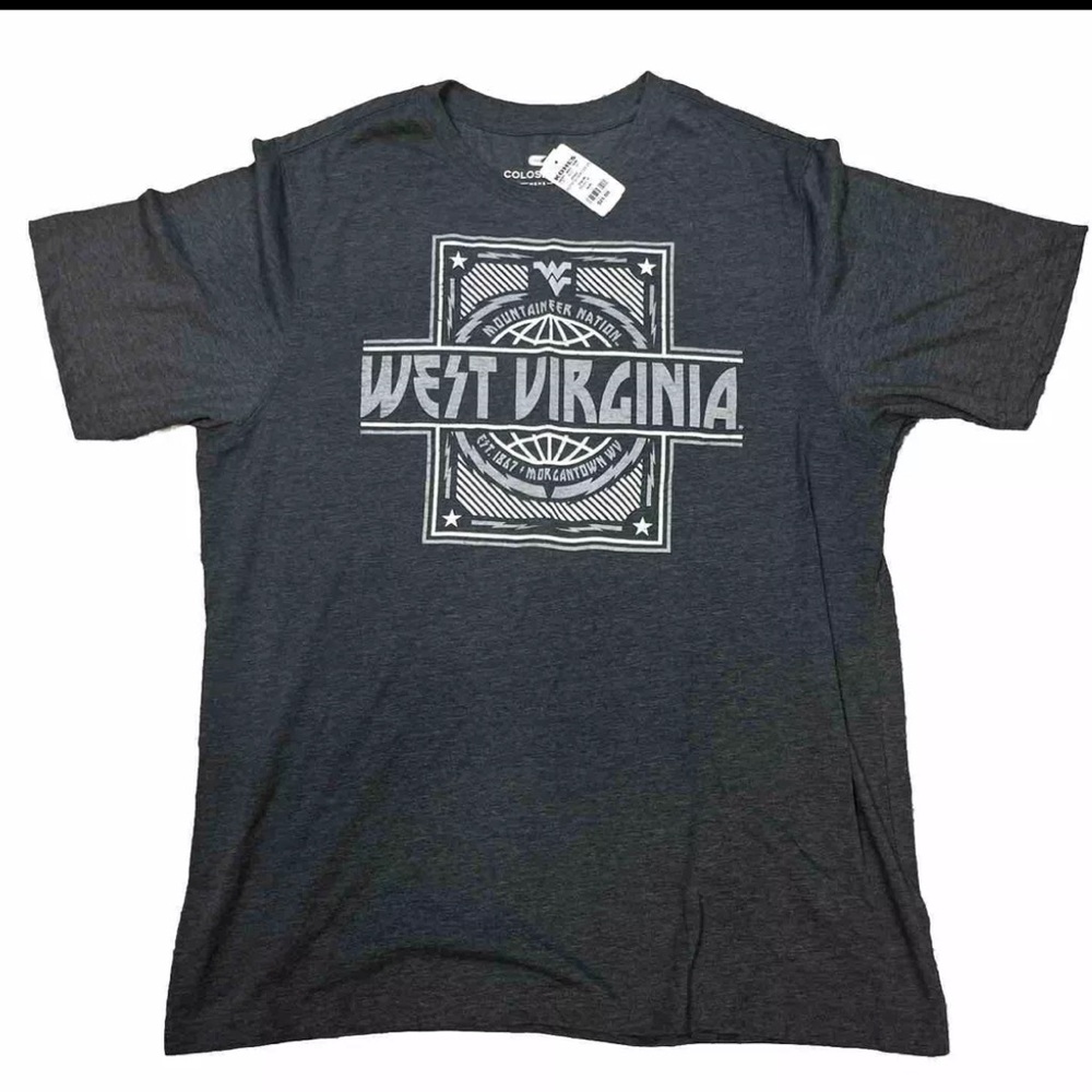 West Virginia Mountaineers Logo, Football T-shirt, WVU Sports Colosseum Shirt